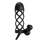 Насадка на пеніс Pretty Love Vibro Penis Sleeve I, 13.5 см (чорний)
