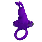 Виброкольцо Pretty Love Vibro Penis Ring Rabbit, 11,3 см (фиолетовый)