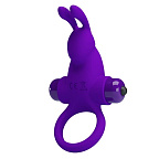 Pretty Love Vibro Penis Ring Rabbit - Pierścień wibracyjny, Fioletowy, 11, 3 cm