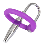 Стимулятор уретри Orion Penis Plug With A Silicone Glans Ring, 4,5 см (сріблястий)