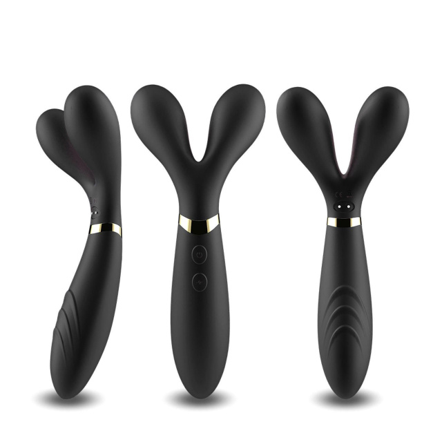 B - Series Joy Y-Wand - Wibrator-królik B -, Czarny, 19.2 cm
