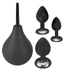 Набор для анальной стимуляции Orion Black Velvets Anal Kit, 4 шт (черный)