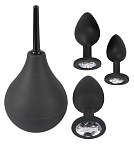 Black Velvets Anal Kit - Zestaw do stymulacji analnej, Czarny, 224 ml