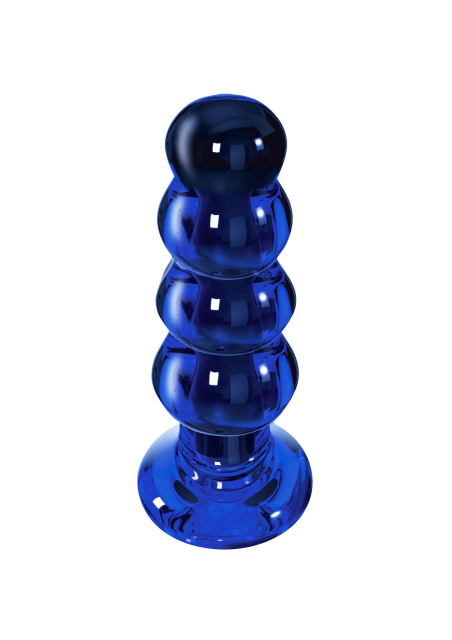 TOYJOY Radiant Glass Buttplug - Korek analny, Niebieski, 11.5 cm
