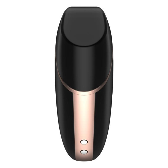 Satisfyer Love Triangle - Bezdotykowy stymulator łechtaczki z wibracjami, Czarny, 14, 5 cm