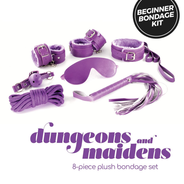 Crushious Dungeons & Maidens - Zestaw BDSM, Fioletowy
