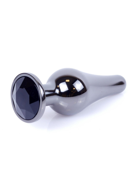 MyLove Jewellery Dark Silver Butt Plug - Korek analny, Czarny, 9.5 cm