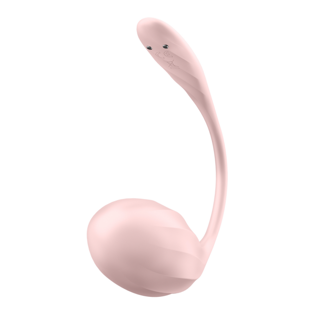 Satisfyer Ribbed Petal - Wibrujące jajko, Różowy, 23 cm