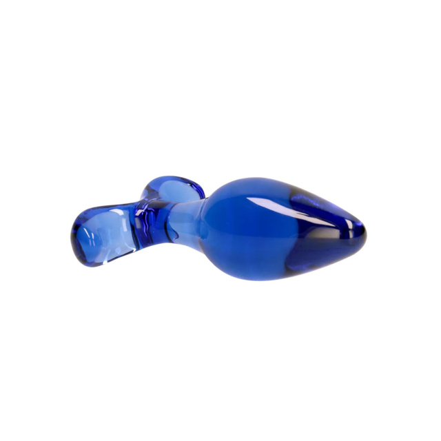 Chrystalino Expert Glass Butt Plug - Korek analny, Niebieski, 11.5 cm
