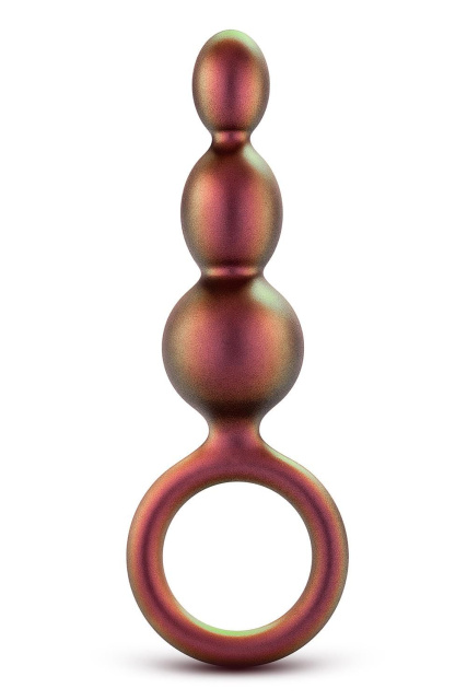 Korek analny Anal Adventures Matrix Beaded Loop Plug, 14 cm (pomarańczowy)