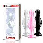 Cтеклянный фаллоимитатор LoveToy 4.5" Glass Romance, 11,5 см (черный)