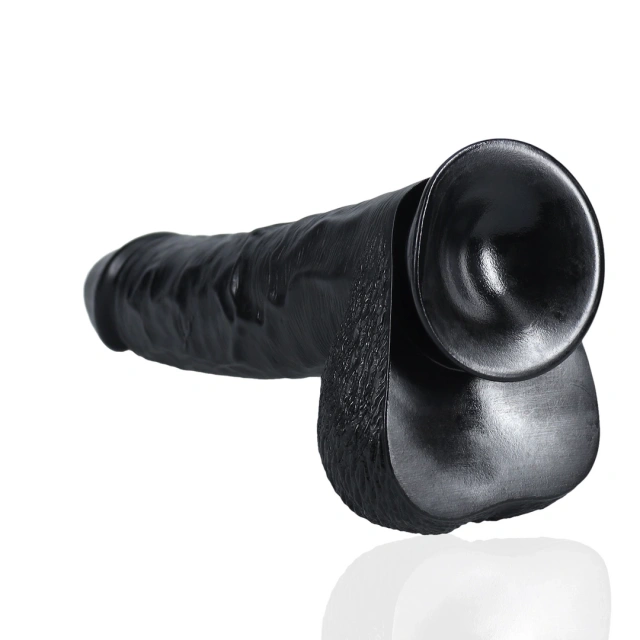 Фалоімітатор RealRock Extra Long with Balls 13", 33 см (чорний)