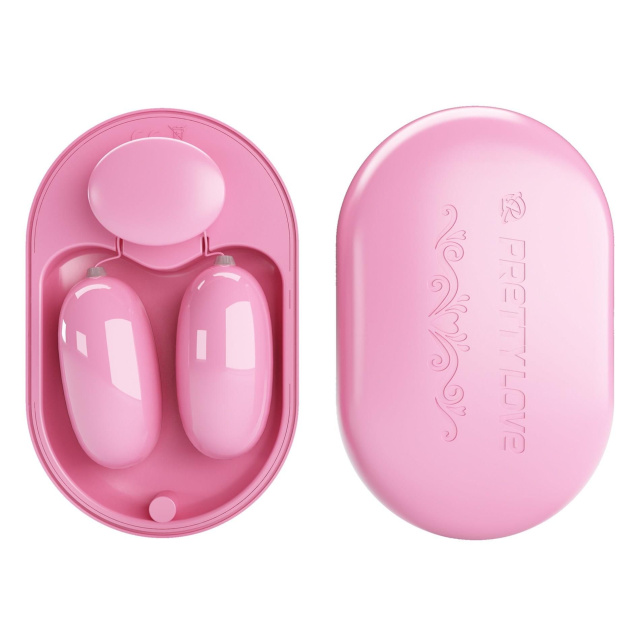 Pretty Love Fun Box - Zestaw jajek wibrujących, Jasnoróżowy, 5 cm