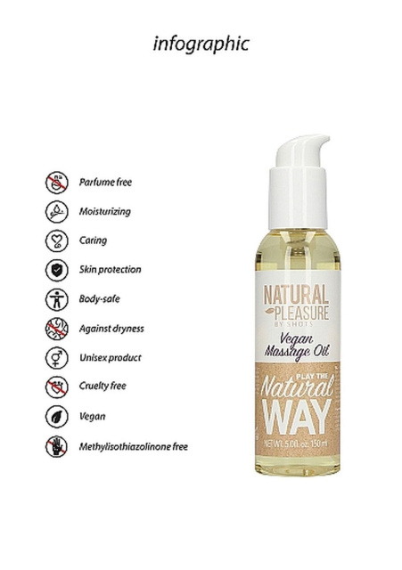 Natural Pleasure Vegan Oil - Olejek do masażu, 150 ml