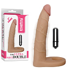 Насадка на пенис для двойного проникновения с вибрацией The Ultra Soft Double, 17,8 см (телесный)