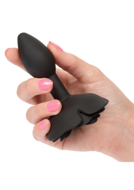 CalExotics Rose Anal Plug - Korek analny, Czarny, 7.5 cm, S