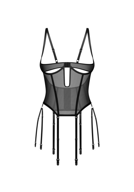 Корсет Obsessive Euphori, S/M (чорний)
