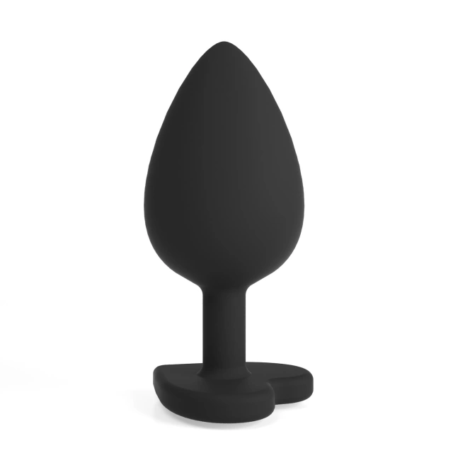 Crushious Cuore Small - Korek analny, Czarny, 7 cm, S