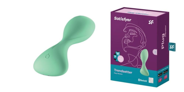 Satisfyer Trendsetter - Korek analny z wibracjami, Zielony, 11, 2 cm
