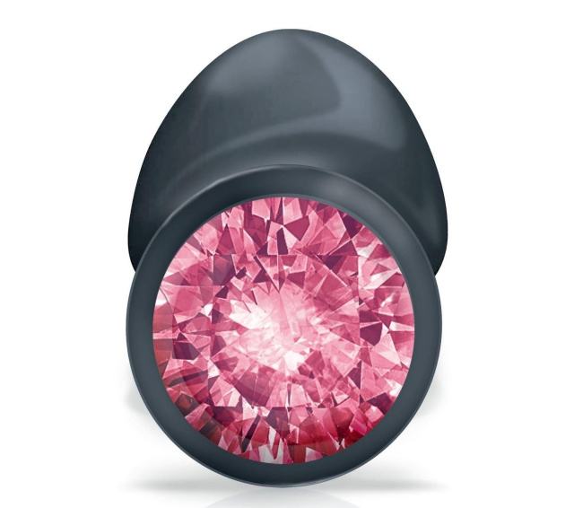 Анальна пробка з кристалом Dorcel Geisha Plug Ruby M, 8 см (рожевий)