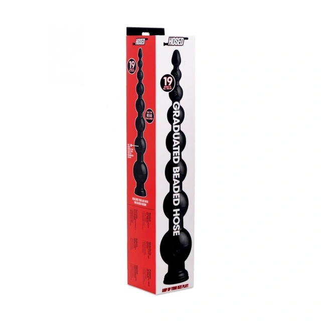 Kulki analne Graduated Beaded Hose, 50,8 cm (czarny)