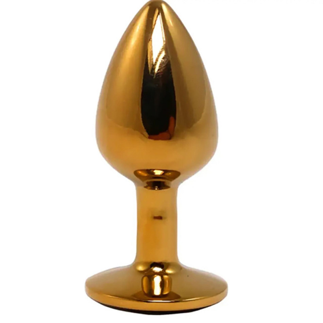 Fantasy Gold Butt Plug with S - Korek analny, Biały, 7 cm, S
