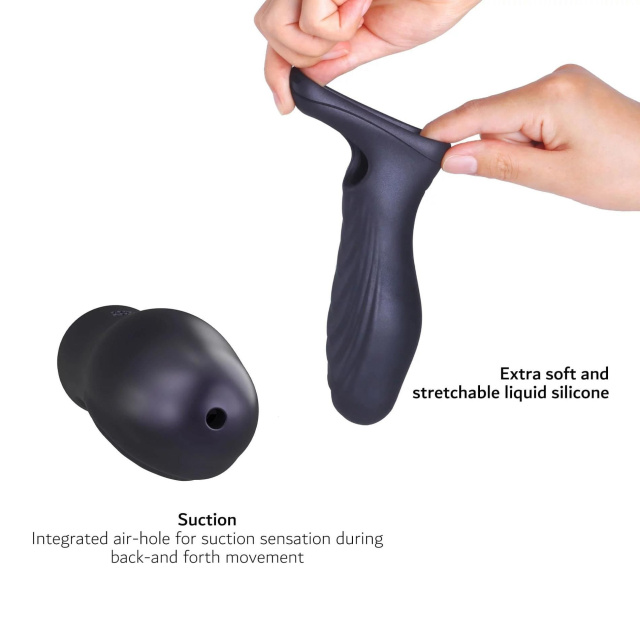 Насадка на пенис Dorcel Man.Wand Ryzer Max, 18.2 см (сливовый)