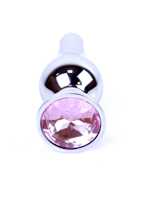 B - Series HeavyFun Jewellery Silver Plug - Korek analny, Jasnoróżowy, 9.5 cm