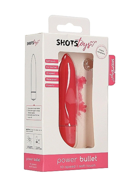 Mini wibrator Shots Toys Power Bullet, 9 cm (różowy)