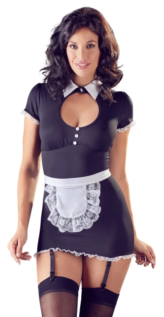 Еротичний костюм покоївки Cottelli Costumes Maid's, S (чорний)