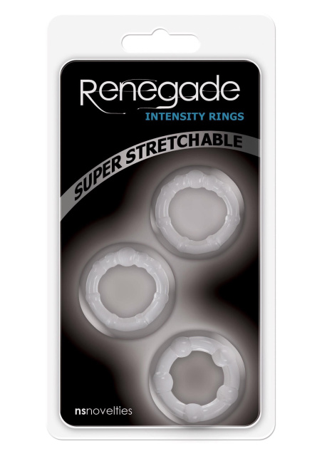 Набор эрекционных колец Renegade Intensity Rings, 3 шт (прозрачный)