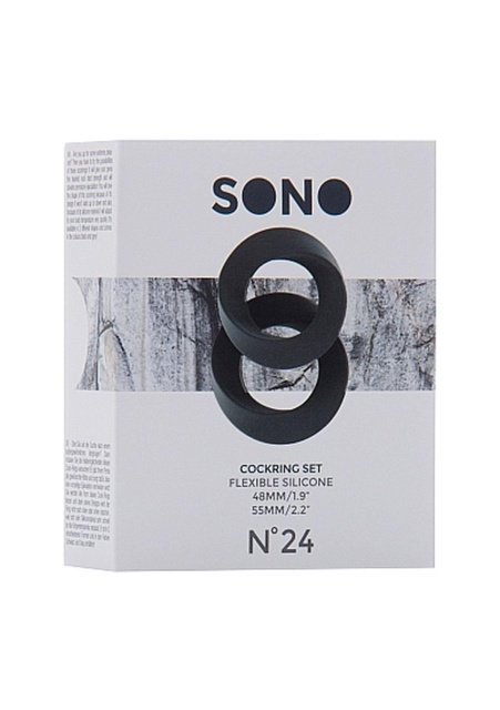 Набор эрекционных колец Sono No.24, 2 шт (серый)