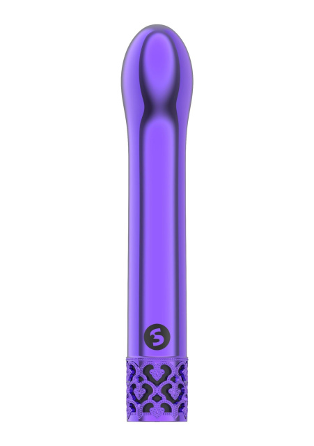 Wibrator Royal Gems Jewel Gunmetal, 12 cm (fioletowy)