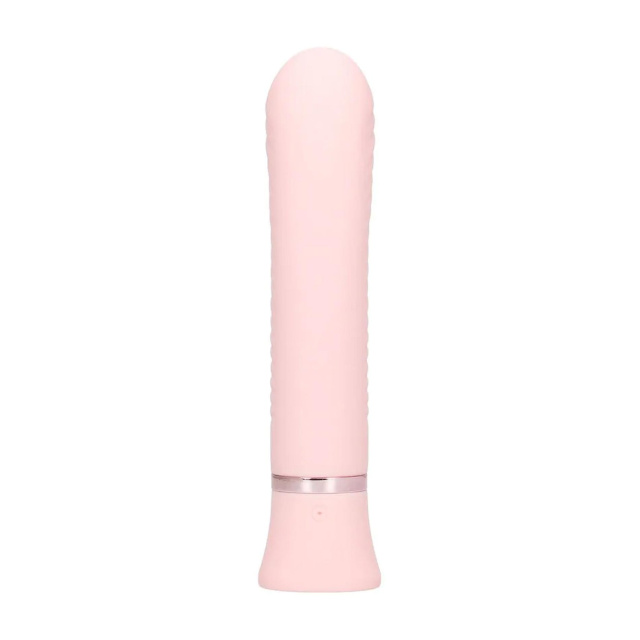 Вібратор Loveline Divine Ribbed G-Spot, 15.9 см (рожевий)