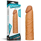 Насадка на пенис LoveToy Pleasure X-Tender, 17 см (коричневый)