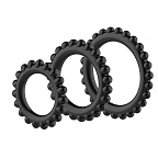 Набір ерекційних кілець Baile Titan Cock Ring Set, 3 шт (чорний)
