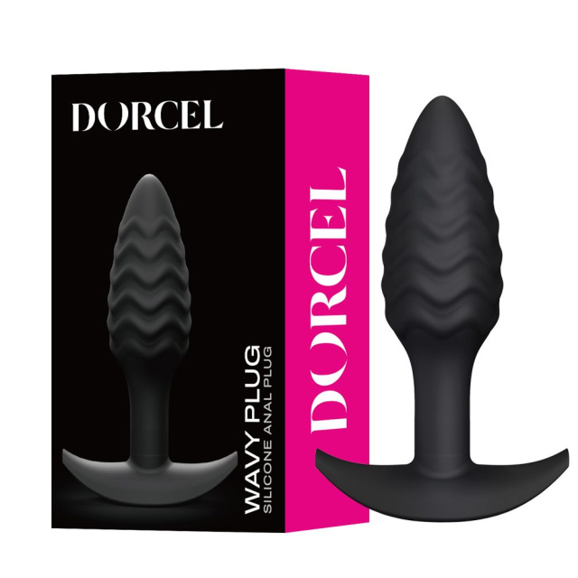 Анальна пробка Dorcel Wavy Plug, 10,6 см (чорний)