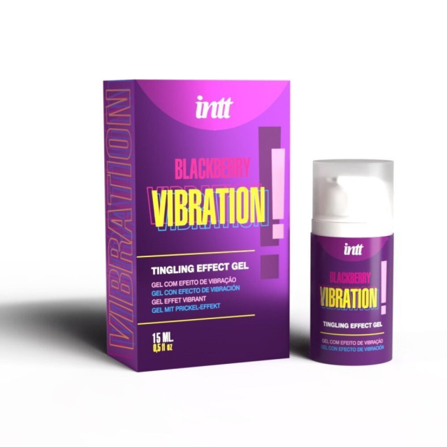 Рідкий вібратор Intt Vibration! Blackberry, 15 мл