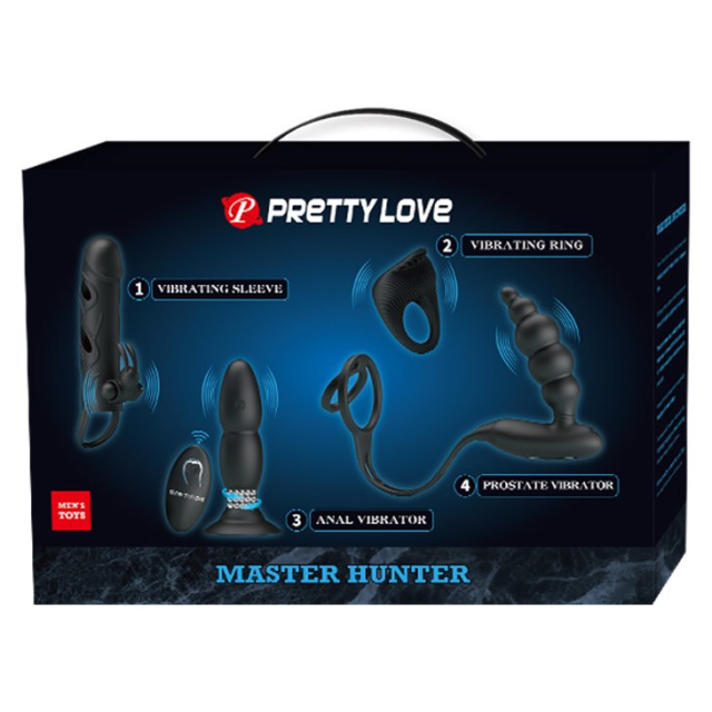 Набір секс іграшок Pretty Love Master Hunter, 4 шт (чорний)