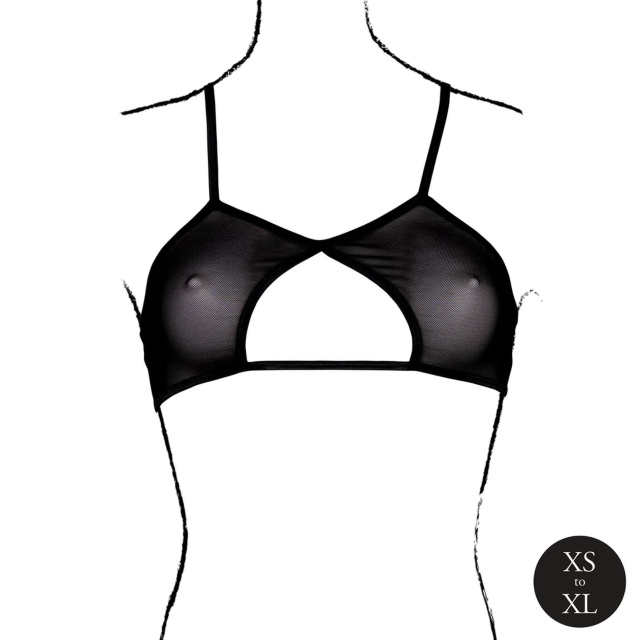 Бюстгальтер Le Désir Keyhole Mesh Bra, One Size (черный)