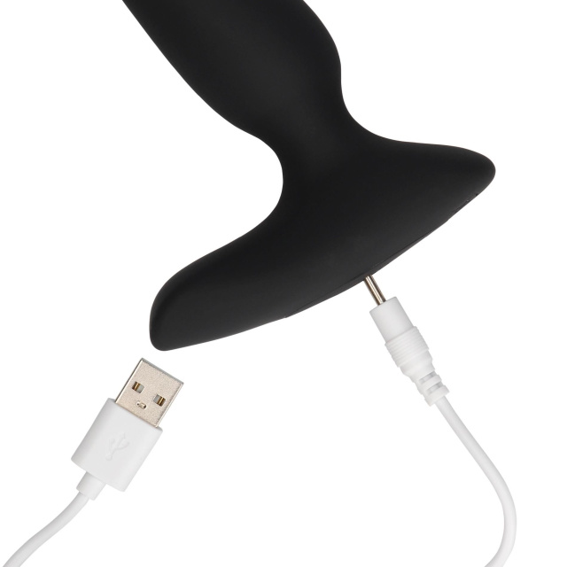 Loveline Smooth Plug - Korek analny, Czarny, 11 cm