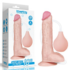 Великий фалоімітатор LoveToy Squirt Extreme, що кінчає, 25,4 см (тілесний)