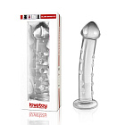 Szklane dildo LoveToy Glass Romance, 18 cm (przezroczysty)