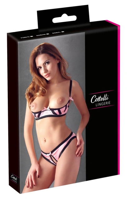 Комплект белья Cottelli Lingerie Shelf Bra Set, 80B/M (розовый)