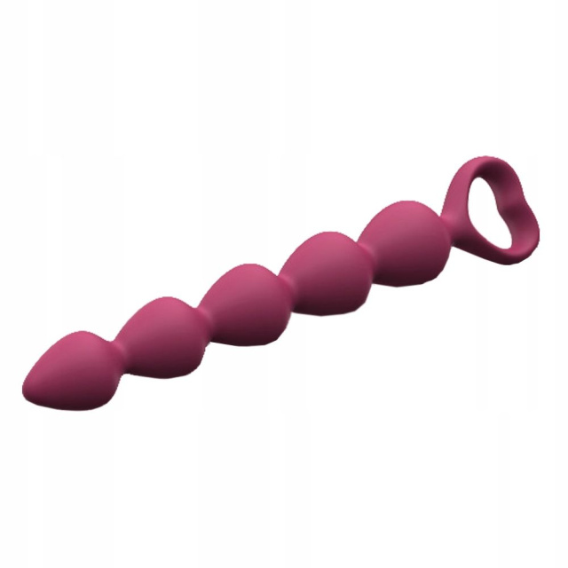 Анальний ланцюжок Love To Love Bing Bang M Plum Star, 18,5 см (бордовий)