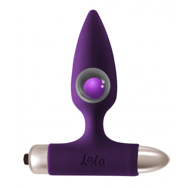 Lola Games Glory - Korek analny z wibracjami, Fioletowy, 11 cm