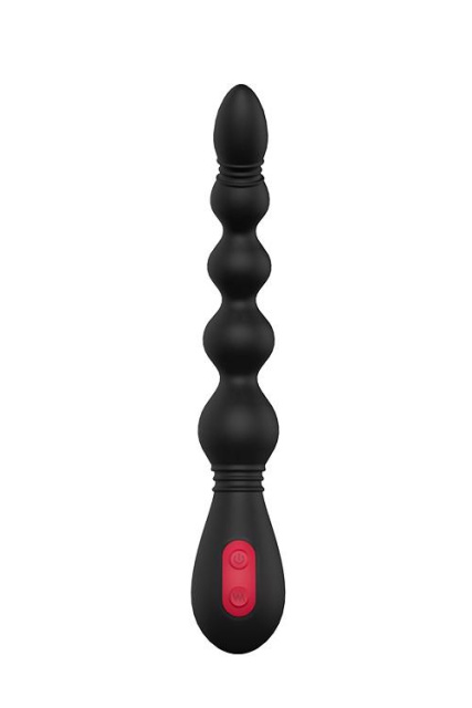 Dream Toys Cheeky Love Anal Flexi Beads - Wibrostymulator, Czarny, 21 cm