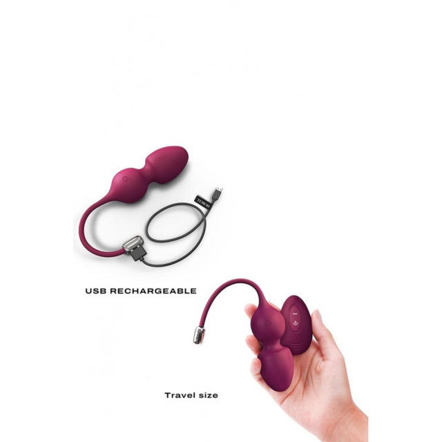 Вагінальні кульки Dorcel Love Balls, 22 см (сливовий)