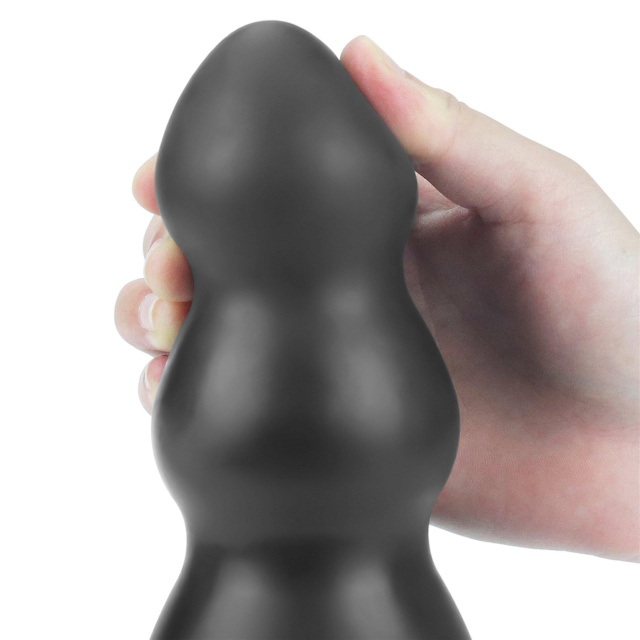 Korek analny LoveToy King Sized Vibrating Anal Rigger, 20 cm (czarny)
