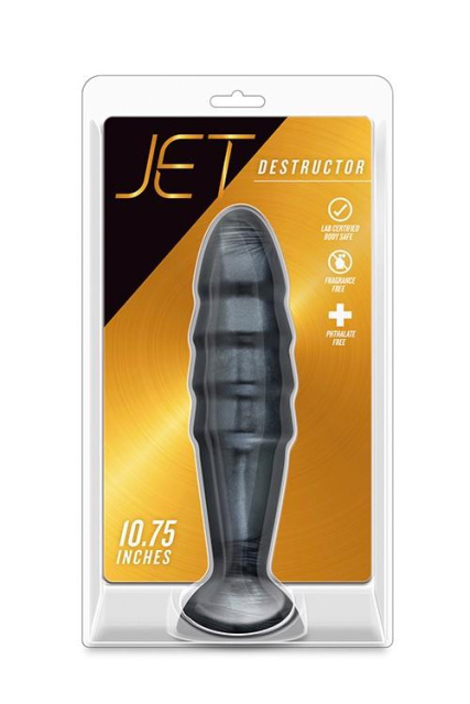 Blush Jet Destructor - Korek analny, Czarny, 27.3 cm